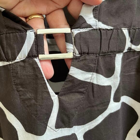 Lands End Flaw Giraffe Print V Neck Buckle Detail Swim Coverup Plus Size 18-20 - Picture 5 of 10